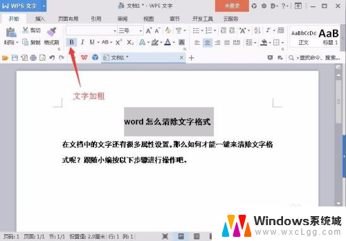 word怎么删除文字格式 文字格式清除方法