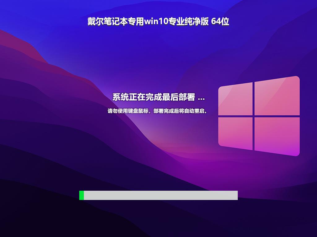 戴尔笔记本专用win10专业纯净版 64位