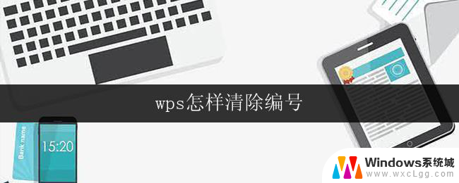 wps怎样清除编号 wps怎样清除段落编号