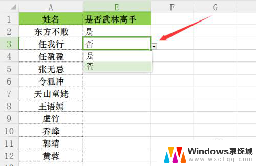 excel设置是否选项 Excel中如何插入是否下拉选项框