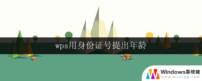 wps用身份证号提出年龄 wps使用身份证号推算年龄步骤