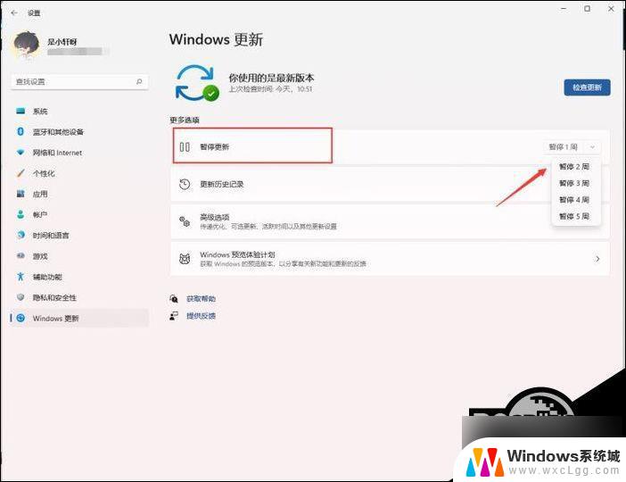 win11暂停自动更新 win11系统停止自动更新的步骤